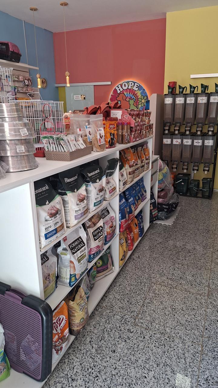 Comedouros de alumínio e produtos na Hope Pet Shop